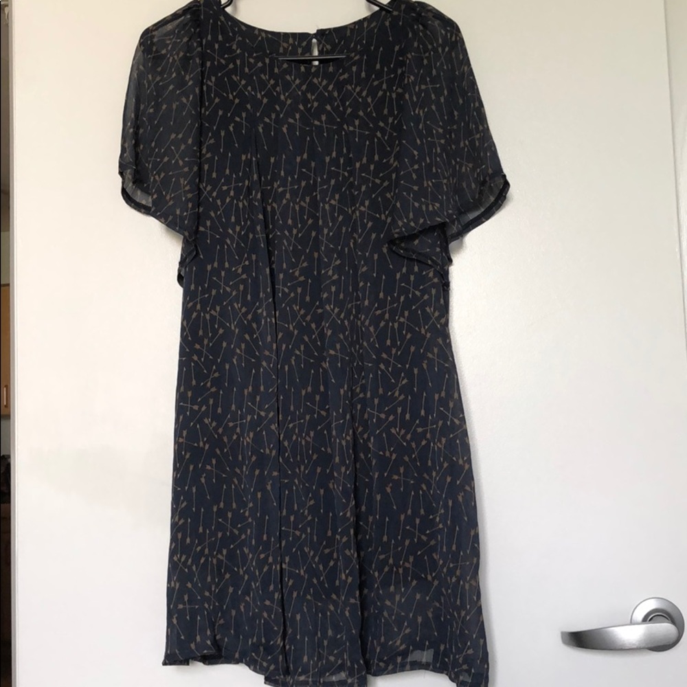 Blue Flowy printed dress